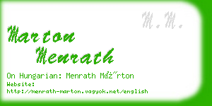 marton menrath business card